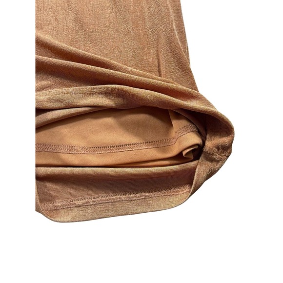 Lulus Pants Womens Medium Orange Metallic Wide Leg Pull On Lounge Lined Shimmer - Picture 5 of 9